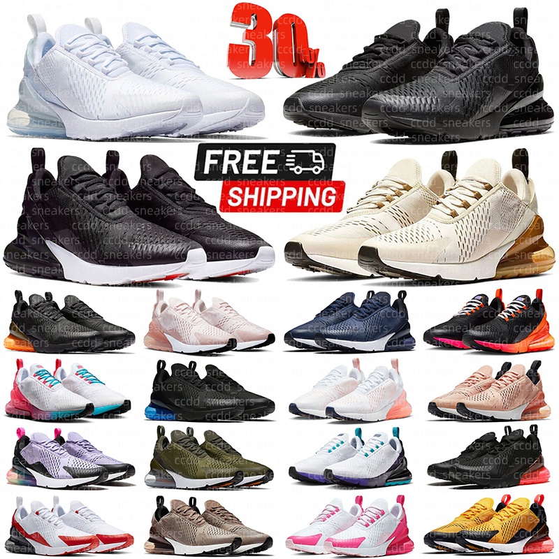 Free Shipping With Box 270 270s Design Running shoes women mens trainers Black White Pink Red Dusty Cactus Barely Rose University Be True Variety Co