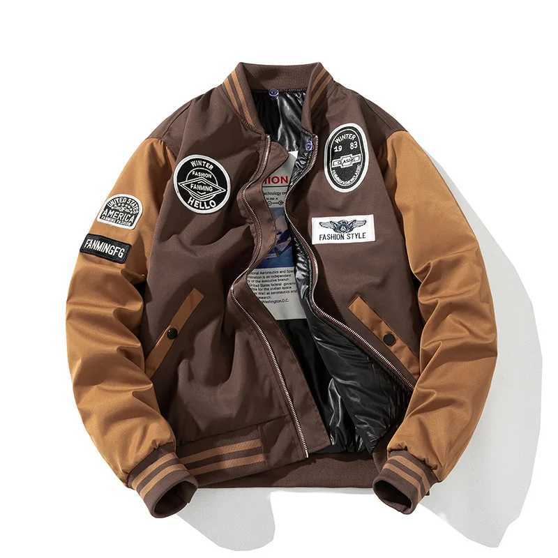 Jacket Men's Jackets Winter Varsity Men Women Embriodey Basketball Jacket Retro Fashion Pilot Jacket Men Animal Couple Clothes High StreetW2610