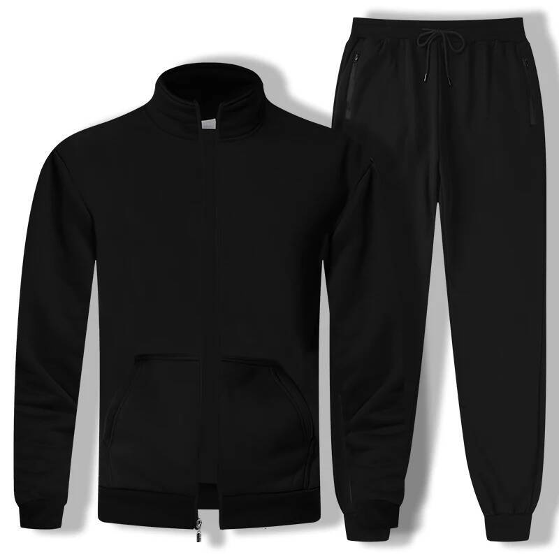 Spring Autumn New Men's 2 Piece Sports Suit Jacket + Pant Male Tracksuit Sweatsuit