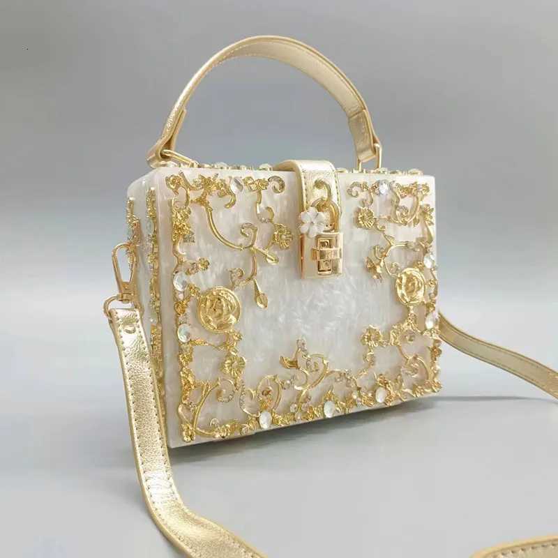 Evening Bags New Hardware Diamond Setting Women Bags Shoulder Crossbody Messenger Designer Handbags Suitcase Purse Makeup Evening Bags H261016