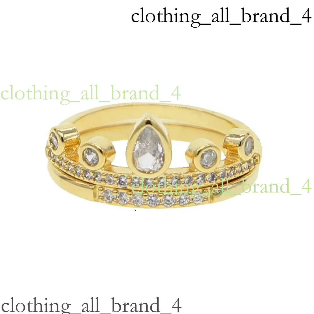 Designer Spinelli Kilcollin New Creative Zircon Stacked Four-Ring Set Finger For Women Fashion Inlaid Diamond Ring Internet Celebrity Accessory Dae