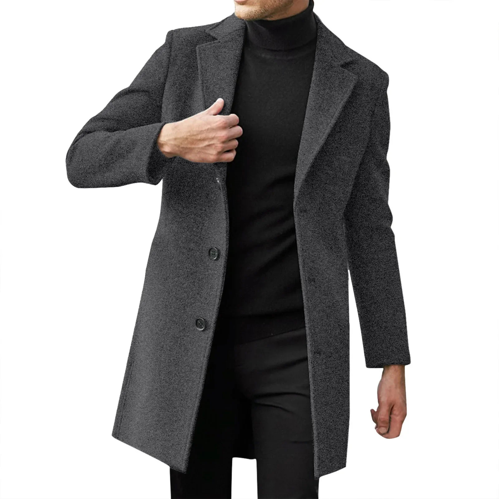 Fashion Men Wool Blends Mens Casual Business Trench Coat Mens Leisure Overcoat Male Punk Style Blends Dust Coats Jackets 261015