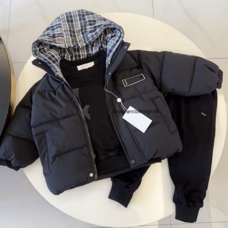 Kids Designer Clothes: Cozy Children's Outfit Set - Warm Coat, Soft Sweater & Durable Pants, Perfect for Active Play A223