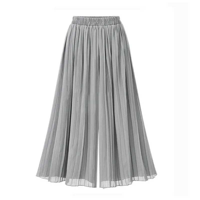 Women's Capris Women's Leggings Pants New Women Summer Midi Skirt Ruffles Vintage Big Large Plus Sizes Casual Party Fashion Loose Wide Leg