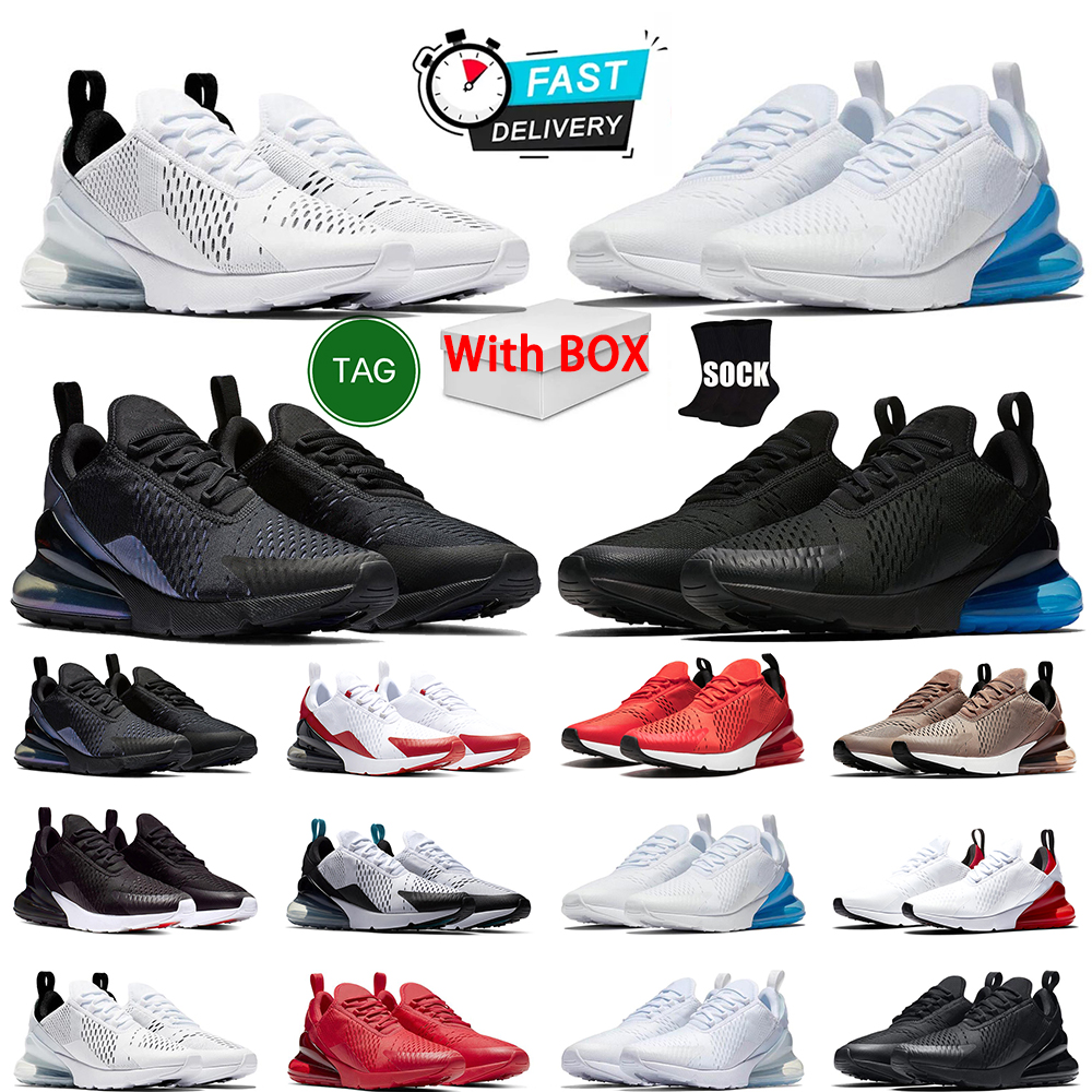 Designer 270s Casual Shoes 270 for men women Brown Triple Black White Photo Blue Habanero Red Outdoor Trainers Mens Womens Sports trainers Sneakers
