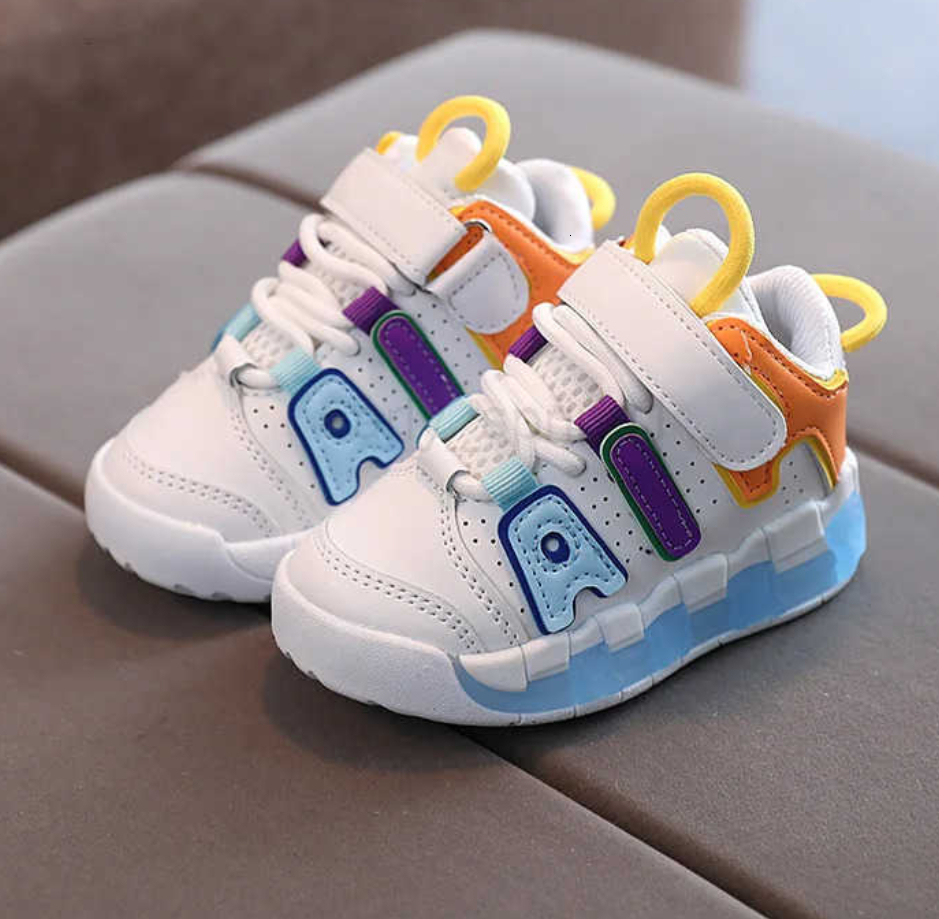 Daily Wear Toddler Baby Sneakers Soft Soled Leather Spring Autumn New Breathable Fashion Casual Sports Shoes Boys Girls Kids Footwear for 1-6 Years