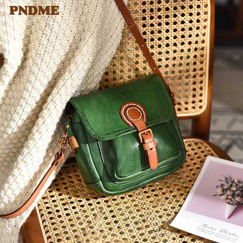 Evening Bags PNDME Fashion Genuine Leather Mini Women's Small Satchel for Ladies Daily Weekend Party Natural Real Cowhide Shoulder Bag H261016