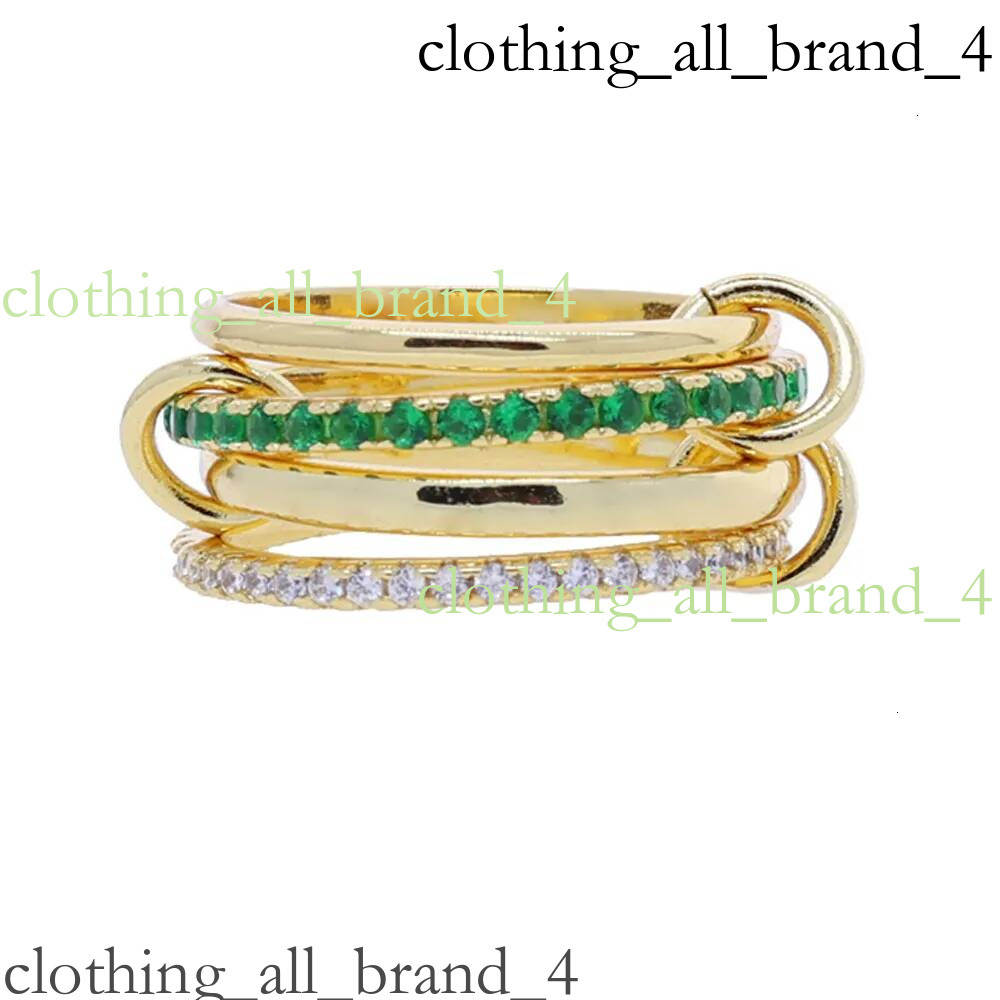 Designer Spinelli Kilcollin New Creative Zircon Stacked Four-Ring Set Finger For Women Fashion Inlaid Diamond Ring Internet Celebrity Accessory 154