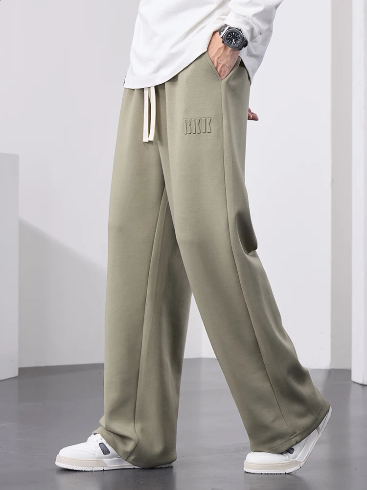 Men's Straight Sweatpants Wide Leg Cotton Track Pants Drawstring Letter Sports Baggy Casual Long Trousers Big Size 8XL 260923