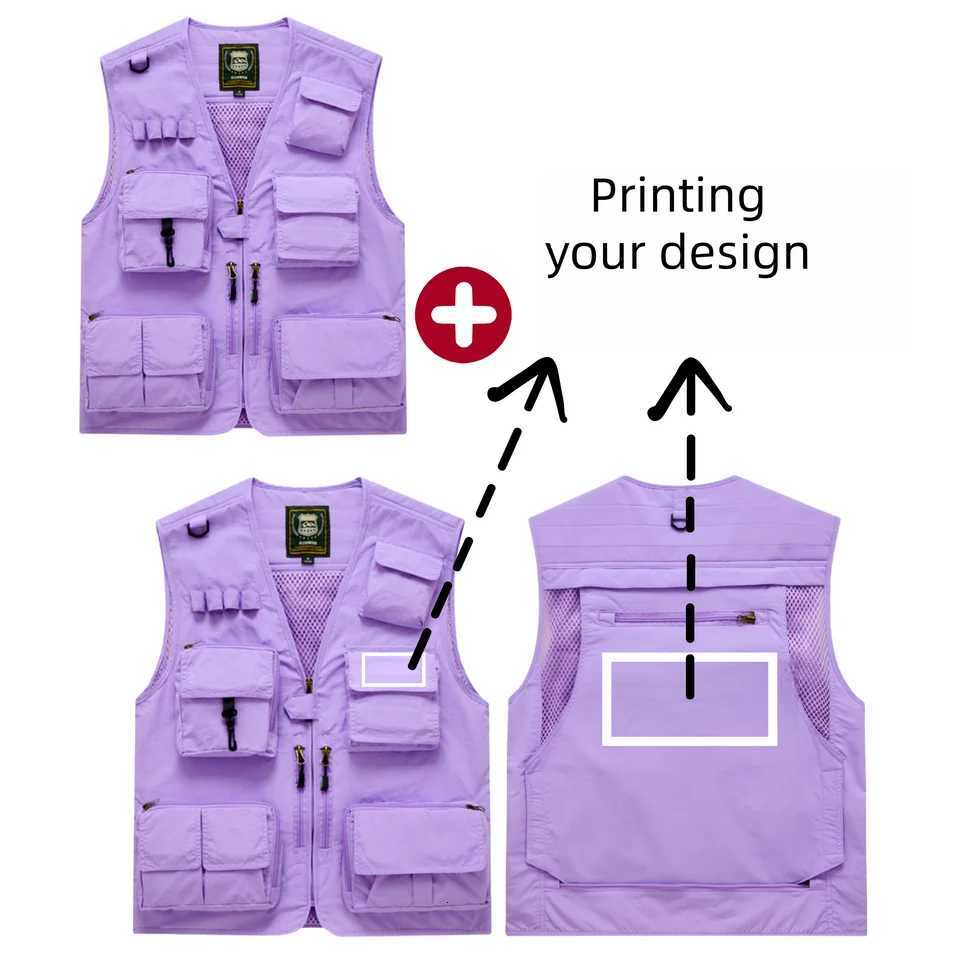 Casual Men's Men's Vests 2026 Mesh Vest Multifunctional Outdoor Camping Photography Fishing Jacket with Multi-pocket And PrintedW261017