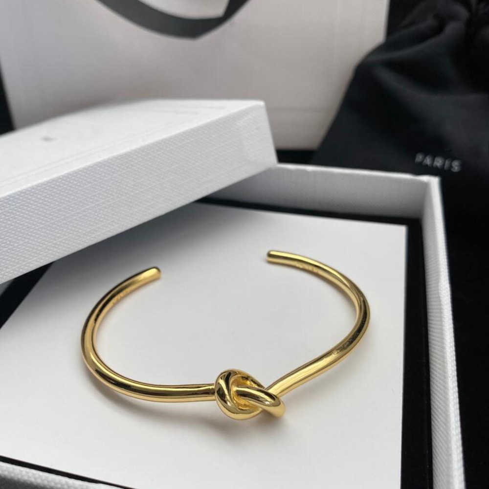Simple Designer Knotting Bracelet Bangle Wristband Cuff for Women Fashion Gold Silver Bracelet Jewelry High Quality Wedding Lovers Gift XDGK
