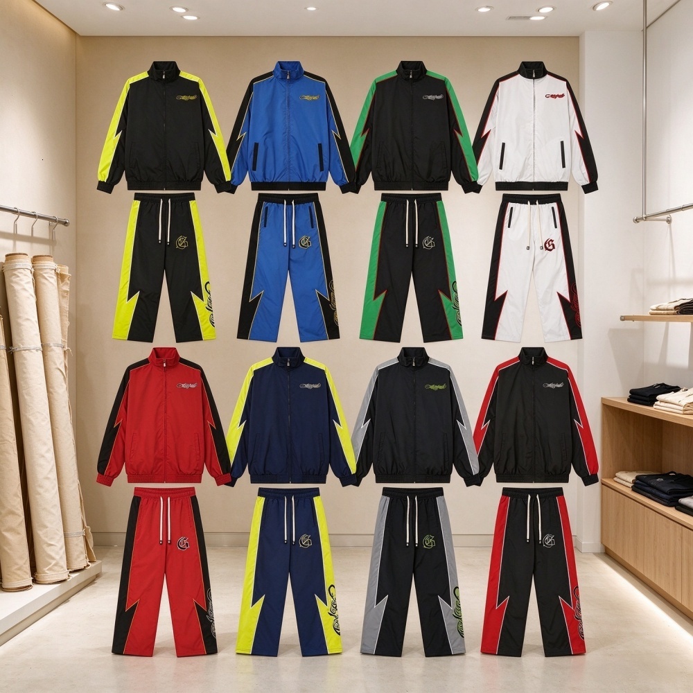 Gdspd mens tracksuit designer women longsleeve sweatshirt High quality embroidery zip up cardigan outdoor joggers sweatpants Leisure pantalon windbr