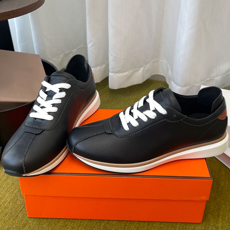 Nobu sneaker designer fashion week sports shoes black mens womens autumn winter sneakers high quality cowhide leather upper soft comfort sheepskin l