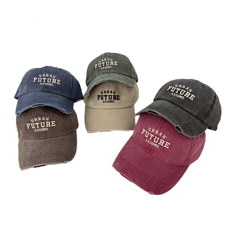 Spring and summer new letter baseball versatile for couples American retro duckbill cap men's Koreanstyle softtop hat women's trendy hat