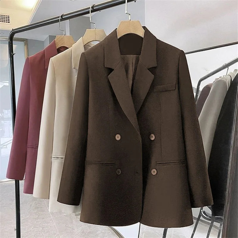 Spring Autumn Women Blazer Allmatch Casual Turn Down Collar Long Sleeve Suit Jacket For Outerwear Office Lady Blazers 261017