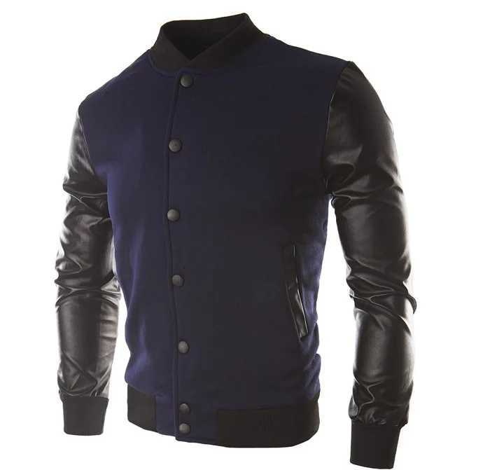 Jacket Men's Jackets Mens Patchwork Big Pocket Baseball Shirt Autumn Winter Coat Vintage Streetwear FashionW261017
