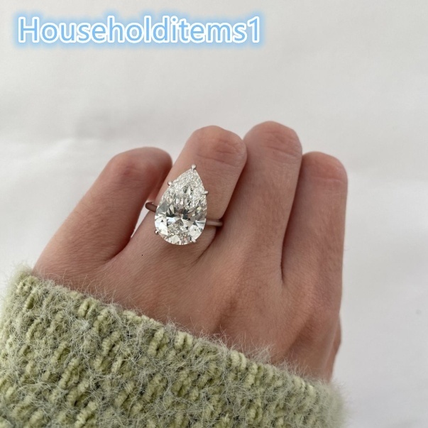 Pear Cut Lab Created Diamond Engagement Jewelry 14K White Solid Gold IGI Certified Lab Grown Diamond Solitaire Ring
