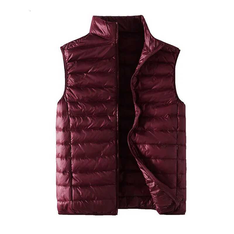 and Men's Vests 2025 Spring Autumn New Blue Lightweight Down Vest for Men Navy Blue/Army Green 50 Standard White Duck Down WaistcoatW261017