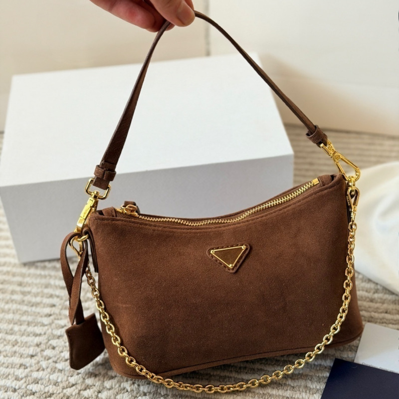 Luxury Bag Shoulder Designer Half Moon Crossbody Bags Handbag Womens Leather Underarm Cross Body Originals Chain suede leather bag