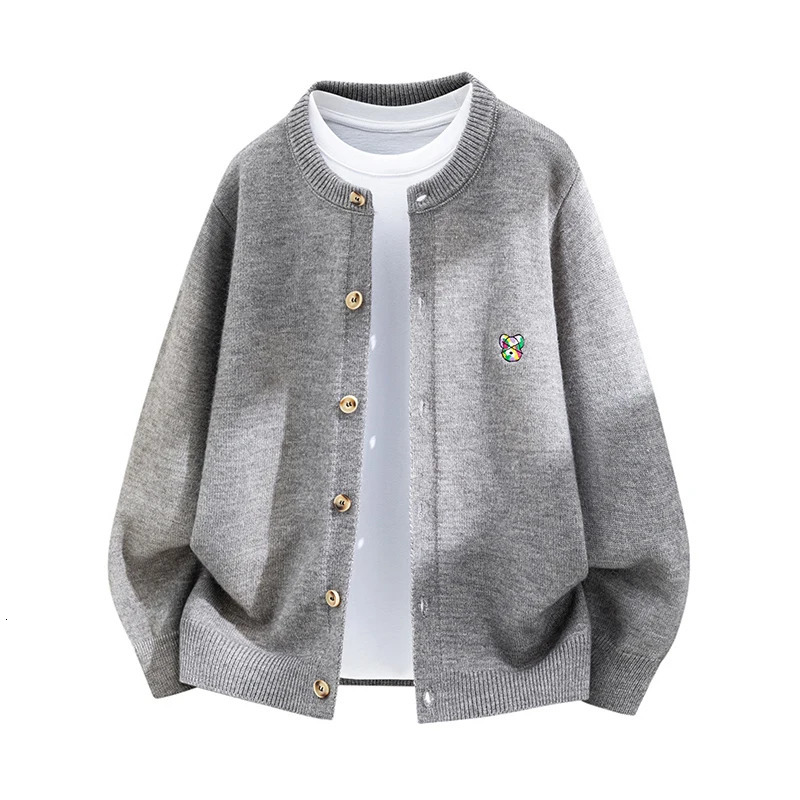 Men's Knitted Sweater for Autumn Winter Embroidered Button Open Casual Cardigan Fashionable and HighQuality Warm Jacket 261012