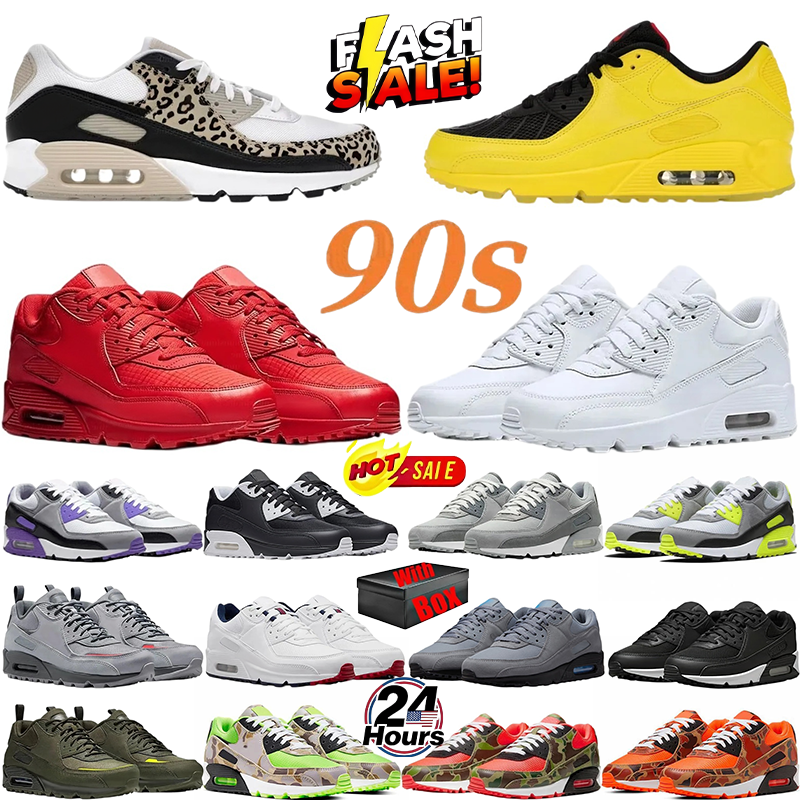 90 90s Designer shoes Trainers Zest T90 Laser Leopard Sanddrift Black Leather Triple White University Red Neon for Mens Women with box Casual shoes