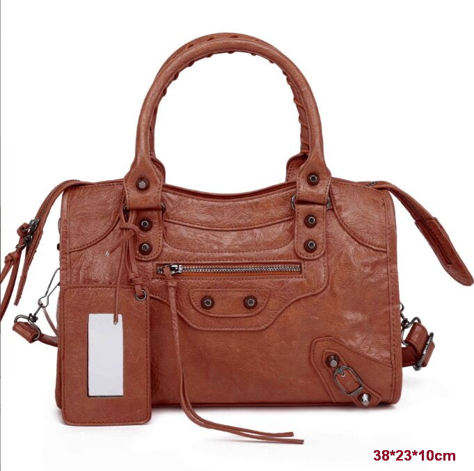 Designer Evening Bags Luxury New Fashion Rivet Locomotive Bags City Motorcycle Shoulder Handbag Crossbody Large Capacity Tote Bag