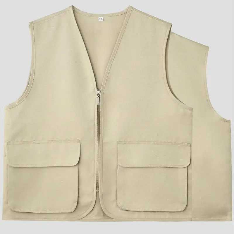 Vests Customized Large Pocket Men's Vest Workwear Corporate Volunteer Activity Photography Crew Supermarket Wear-resistant Vest PrintW261017