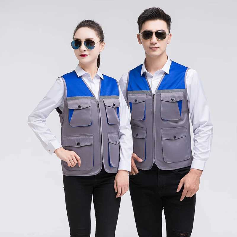 Outdoor Men's Men's Vest Vests Hiking Fishing Hunting Photography Multi-Pockets Multi-Function Maintenance Worker Waistcoat PrintW261017