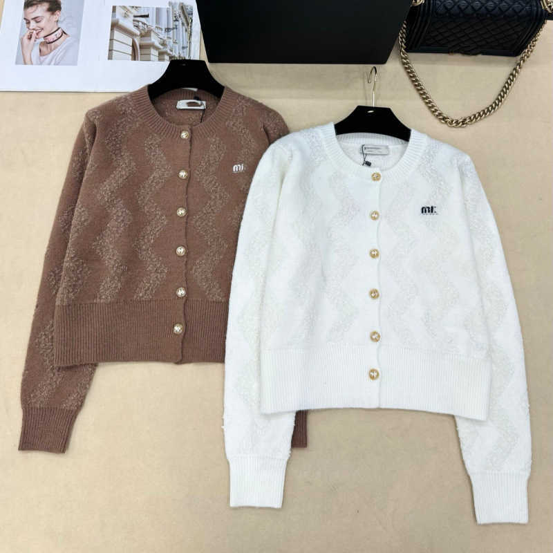 Women's Sweaters designer brand 26 early autumn designer clothes women, solid color, simple wavy round-neck knitted long-sleeve top