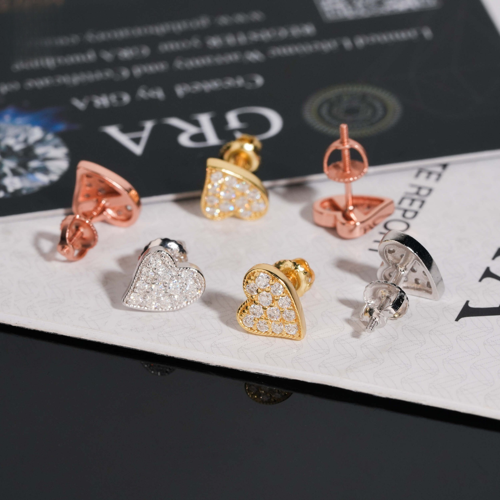 New product on : S925 silver inlaid with VVS moissanite, niche luxury earrings, hip-hop ear accessories