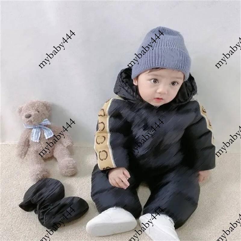 Designer Children Jacket Winter Boy Thick Romper Girl Duck Down Jumpsuit Baby Snowsuit Kids Overalls Infant Coat