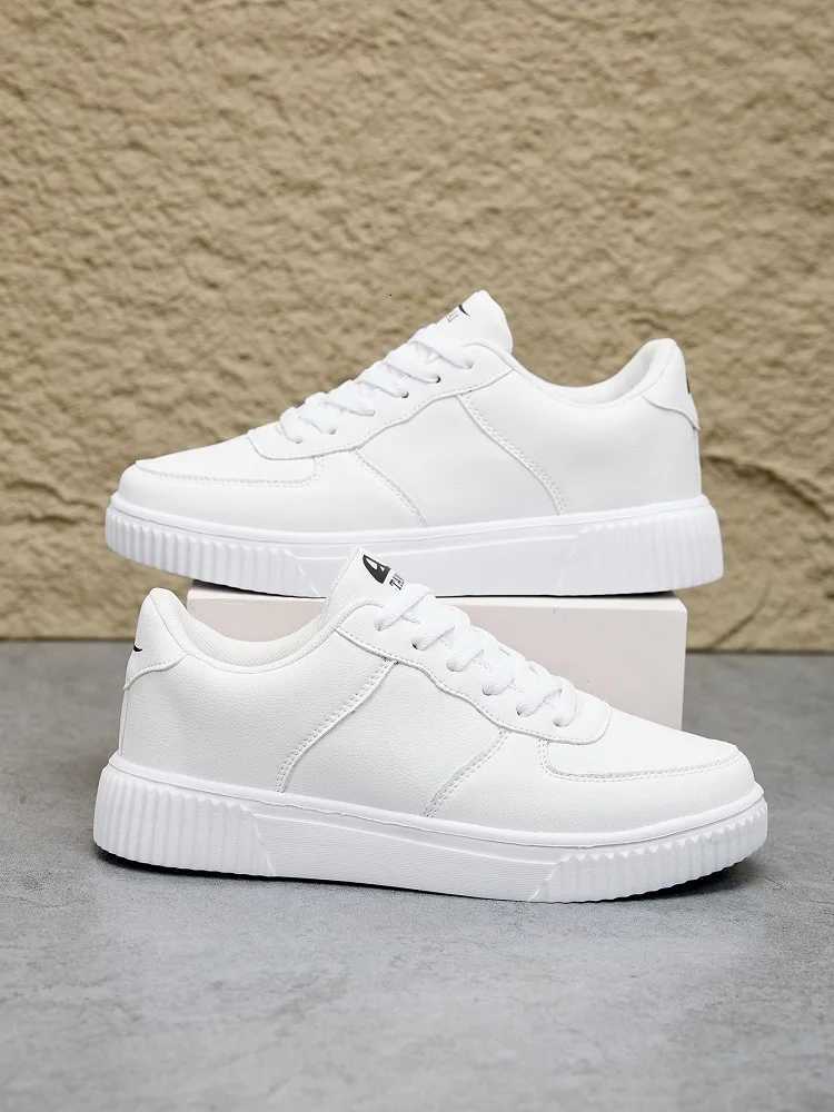 Casual Shoes Fashion Leather Men White Sneakers Breathable Comfort Classic Casual Shoes Mens Women Outdoor Walking Shoes Couple Footwear Size H26101