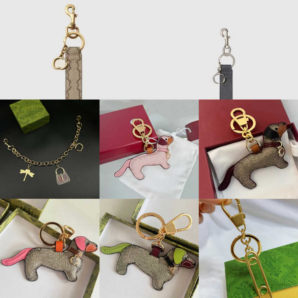 Luxury Brands Keychain Black Leather Chains Designer Keychains u0026 Lanyards Womens bag Charm Key ring Car key holder Fashion Accessories