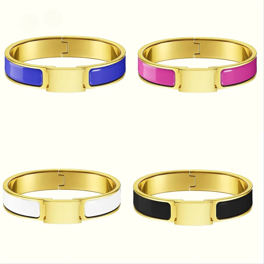Gold Designer Bracelet Women Men Classics Jewelry Non Fading Titanium Steel 19 Color Select High Quality Unisex Mens Womens Bracelets Silver Bangle