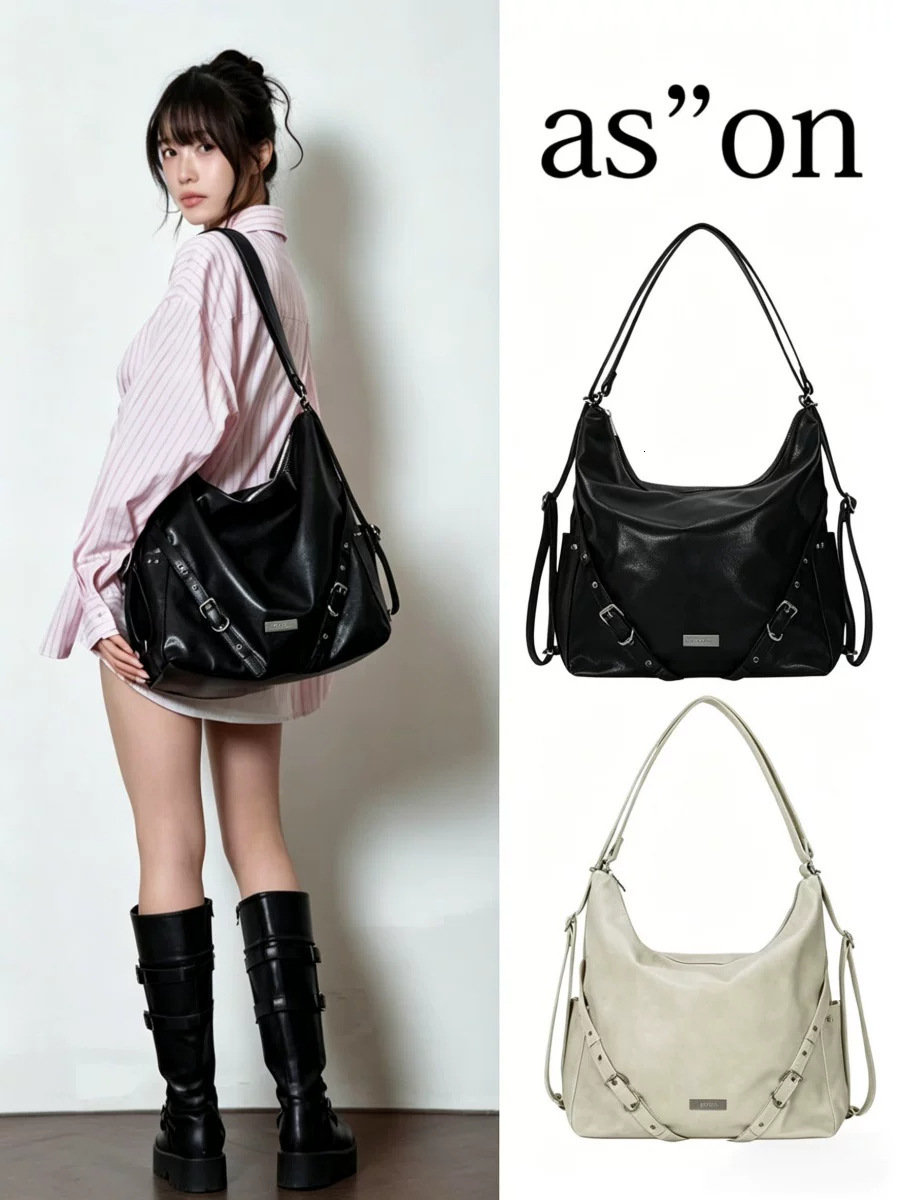 2026 New New Korean Ason Multi-Purpose Backpack 26, Women's Large-Capacity Studded Handbag, Shoulder Bag, And Backpack, Suitable For Commuting
