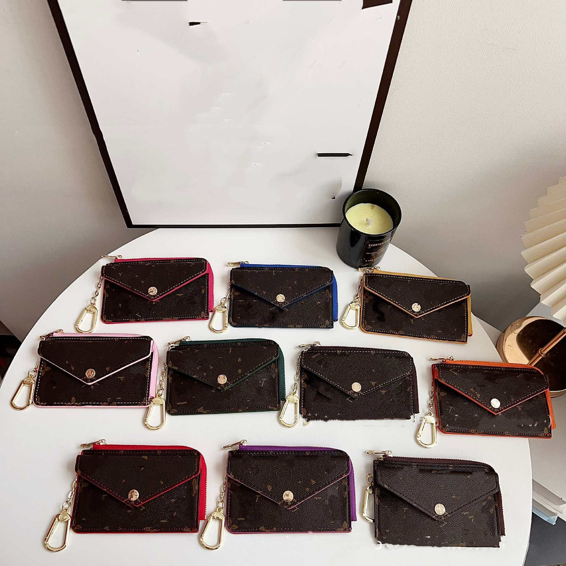 Designer Fashion Keychain Leather Coin Purse Collection Women Mens Mini Wallet leather Purse Luxury Key Pouch Bag Charm Keychains Christmas gift