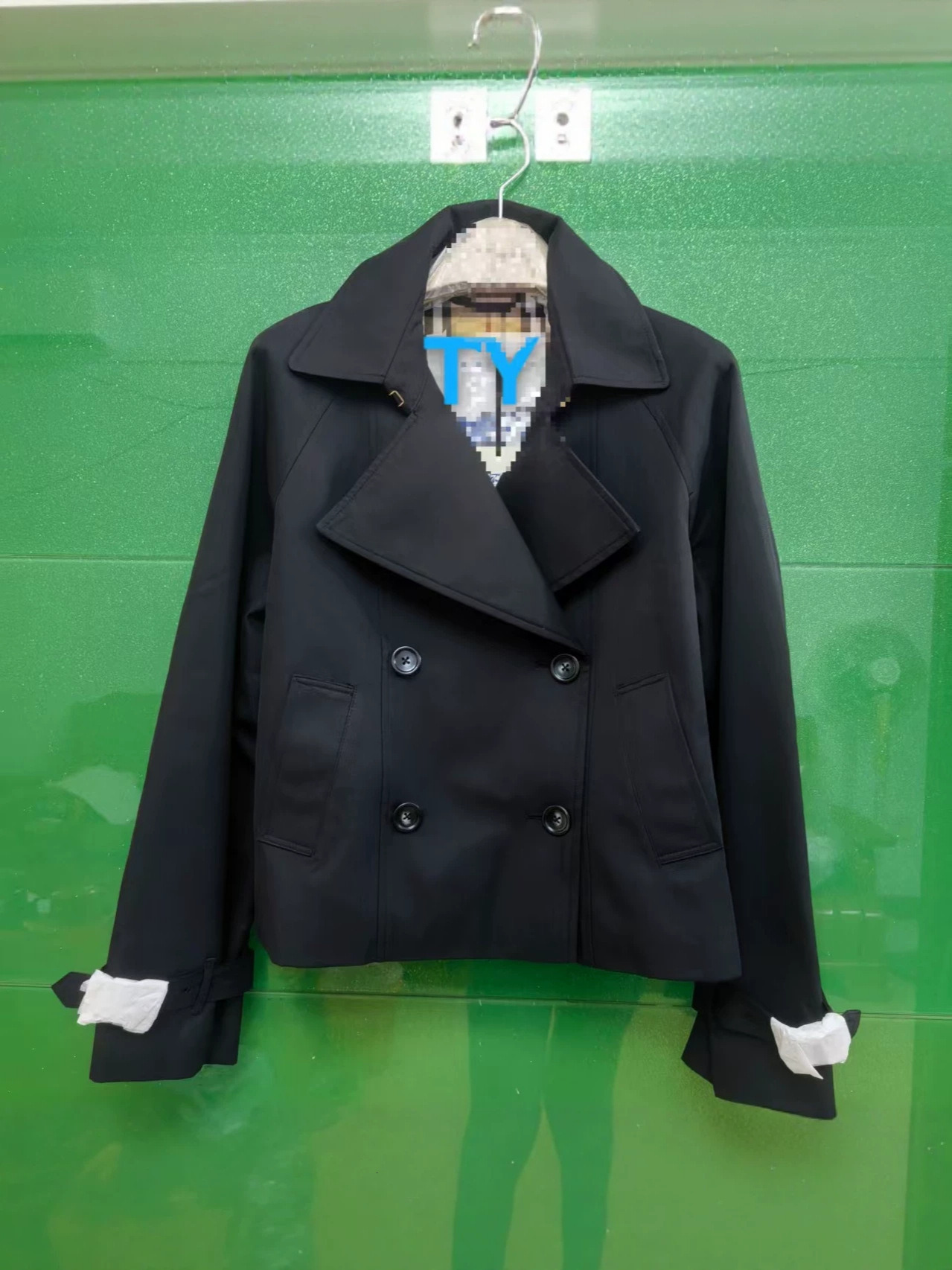 bbr designer trench coat High-end British-style fashionable and casual versatile lapel loose short coat for petite figures