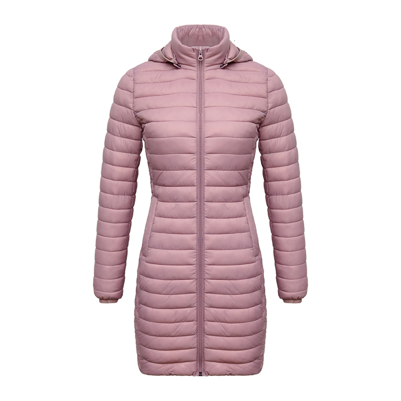 Women Puffer Down Jacket Coat SANTELON Winter Women Loose Long Parka Coat With Detachable Hood Female Soild Ultralight Portable Warm Padded Cotton O