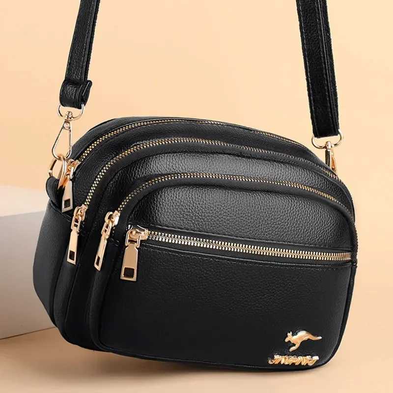 Evening Bags High Quality Soft Leather Purse Fashion Women Shoulder Messenger Bag Multi-pocket Wear-resistant Bag Ladies Handbag Sac H261016