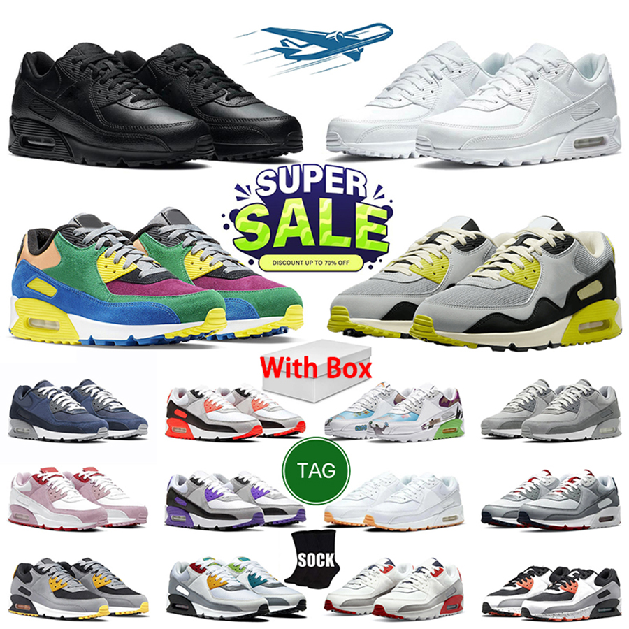 Designer 90 90s Running Shoes Dia de los Muertos Lucha Libre Patta Waves Leopard Pink Triple Black White UNC Midnight Navy Men Women trainers Sports