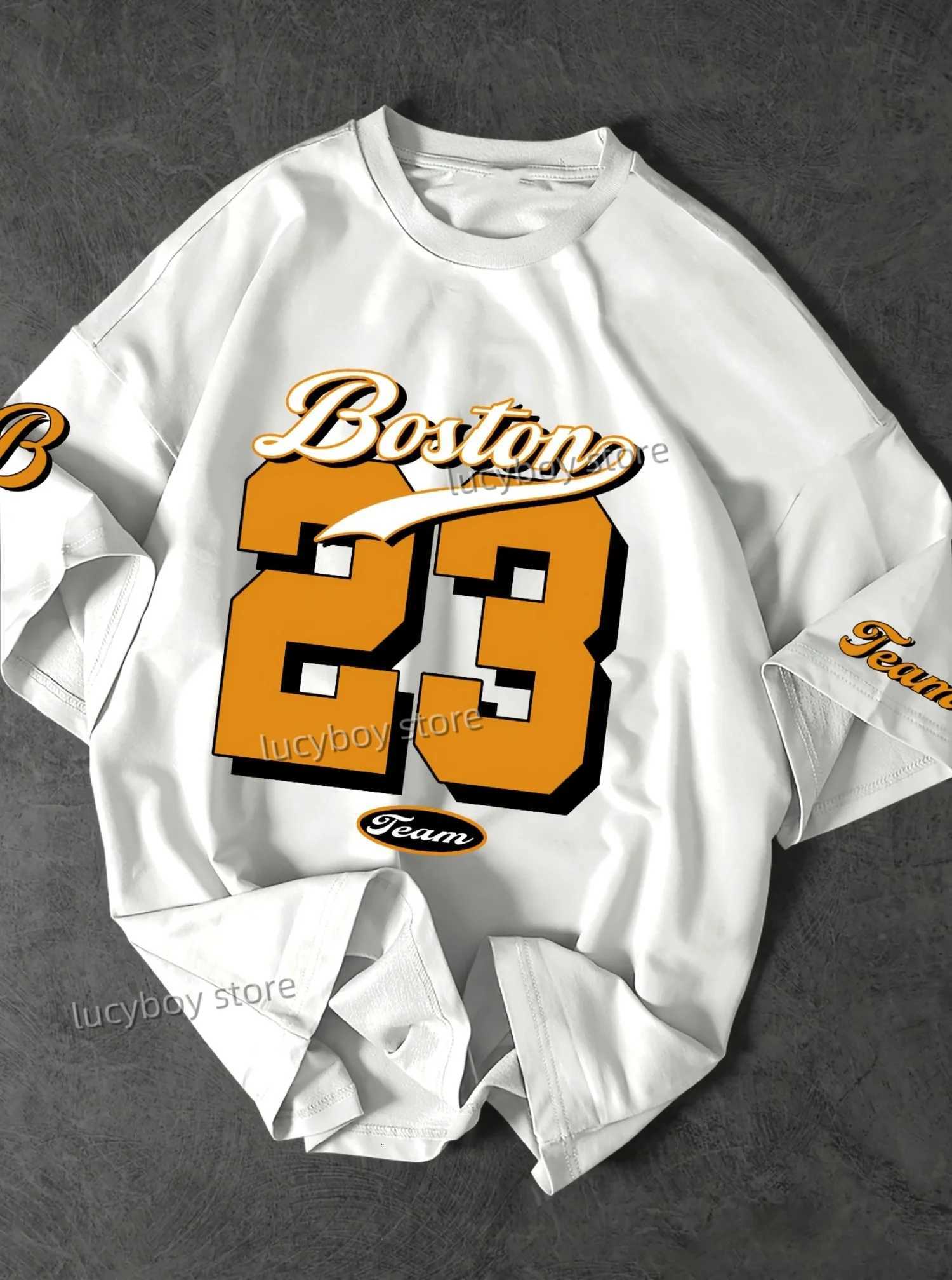 23 Men's Number T-Shirts summer BOSTON TEAM Print Mens T-Shirt Man Short Sleeves Sport Baseball s Oversize 3 colors Tees Men ClothesW261017