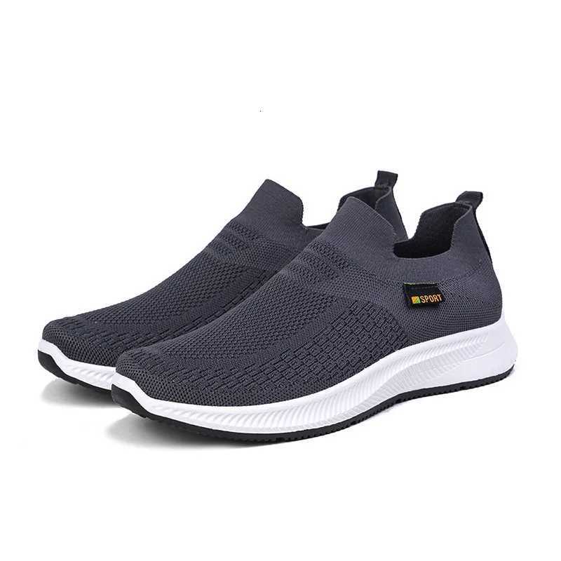 Casual Shoes Men Walking Shoes Knit Mesh Breathable Sneakers Lightweight Sneakers Slip-on Mens Casual Shoes Fashion Comfort H261016