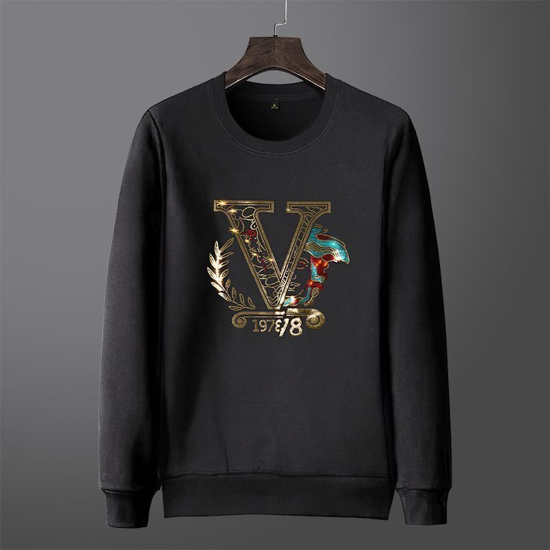 Sweater men's 2025 spring and autumn new product V Muse laser sequin craft single clothes can take the European station at will