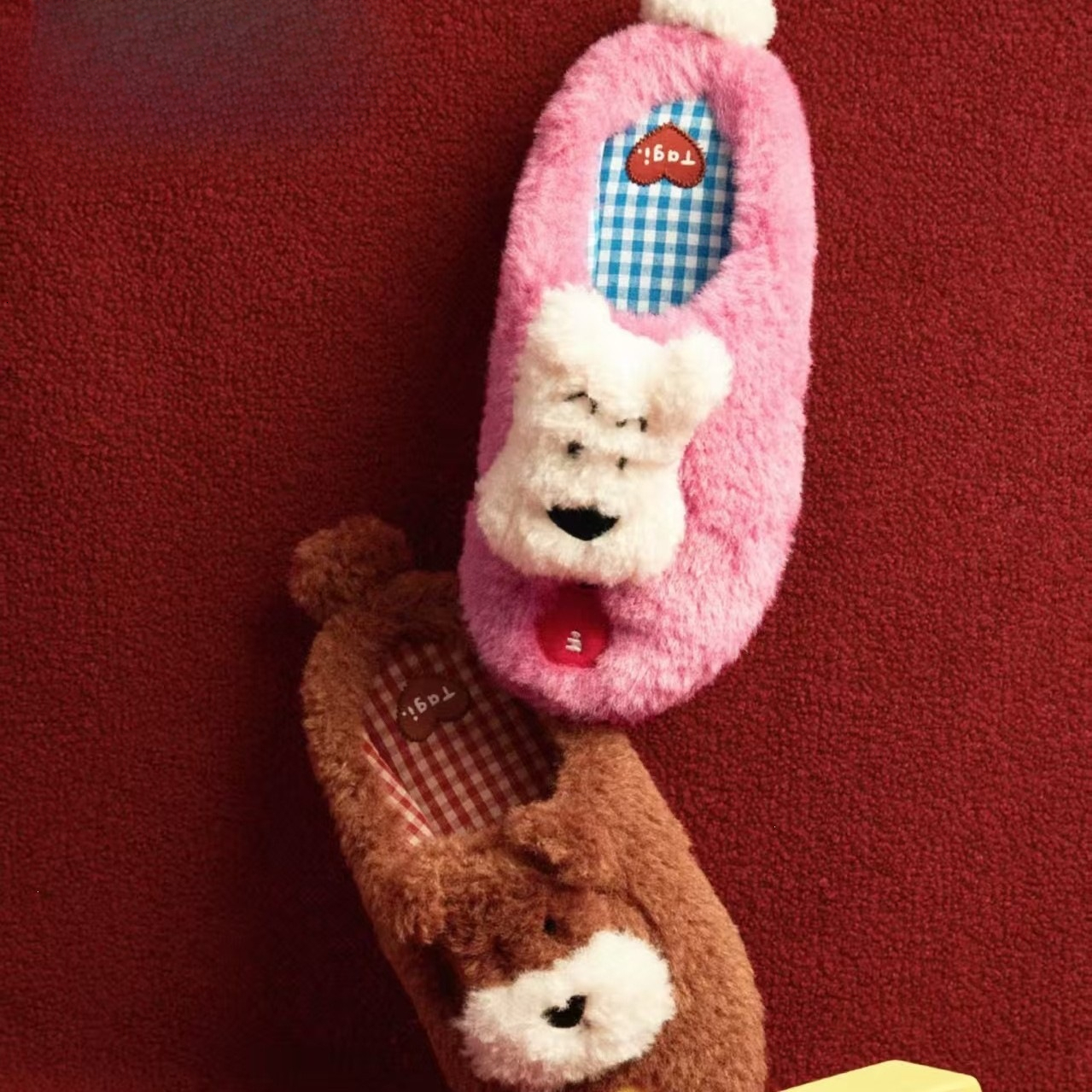 2026 New Home Indoor Winter Warm Plush Cartoon Cute Puppy Cotton Slippers Free Shipping Free Shipping