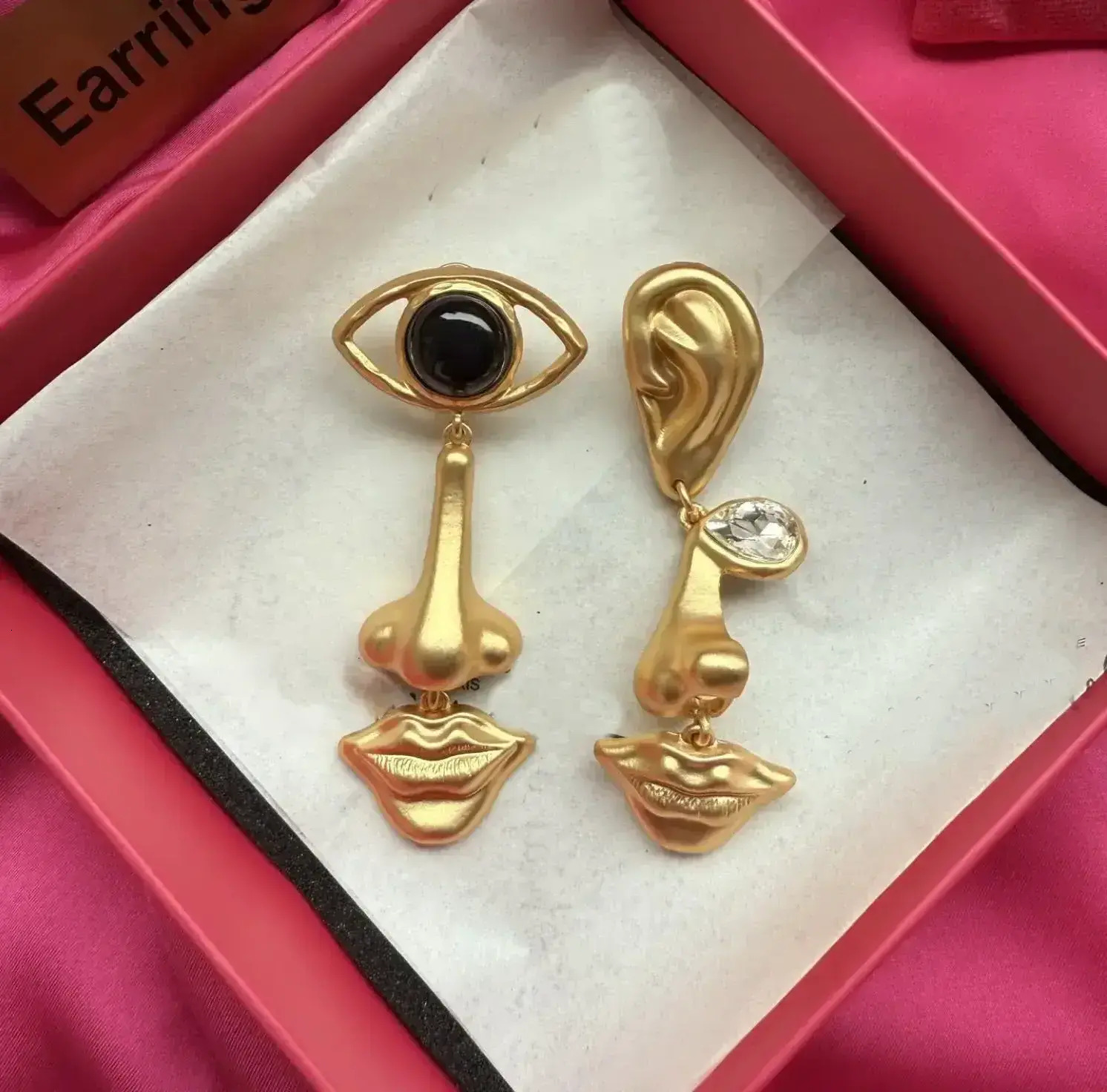 Fine Jewelry Women Suspended Dangle Drop Long Hanging Earrings & Ear Ornaments New Designed Devil's Eye multi-layer thin chain /woven fab