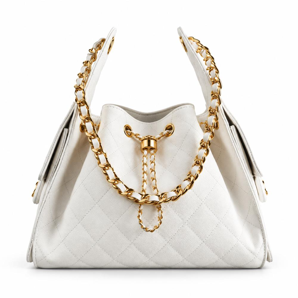 Mini Hobo Bag Pebbled Cowhide Quilted Drawstring Chain Handle Spacious Elegant Commute Shopping Date Top-Tier Designer New Arrival