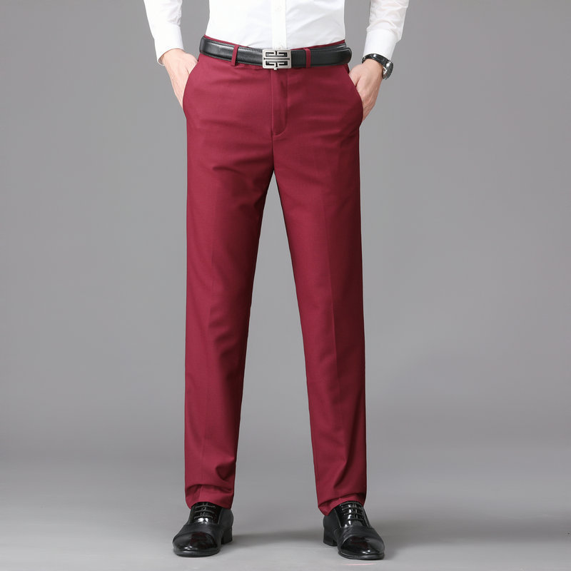classic regular fit suit trousers for gentlemen versatile black business chinos