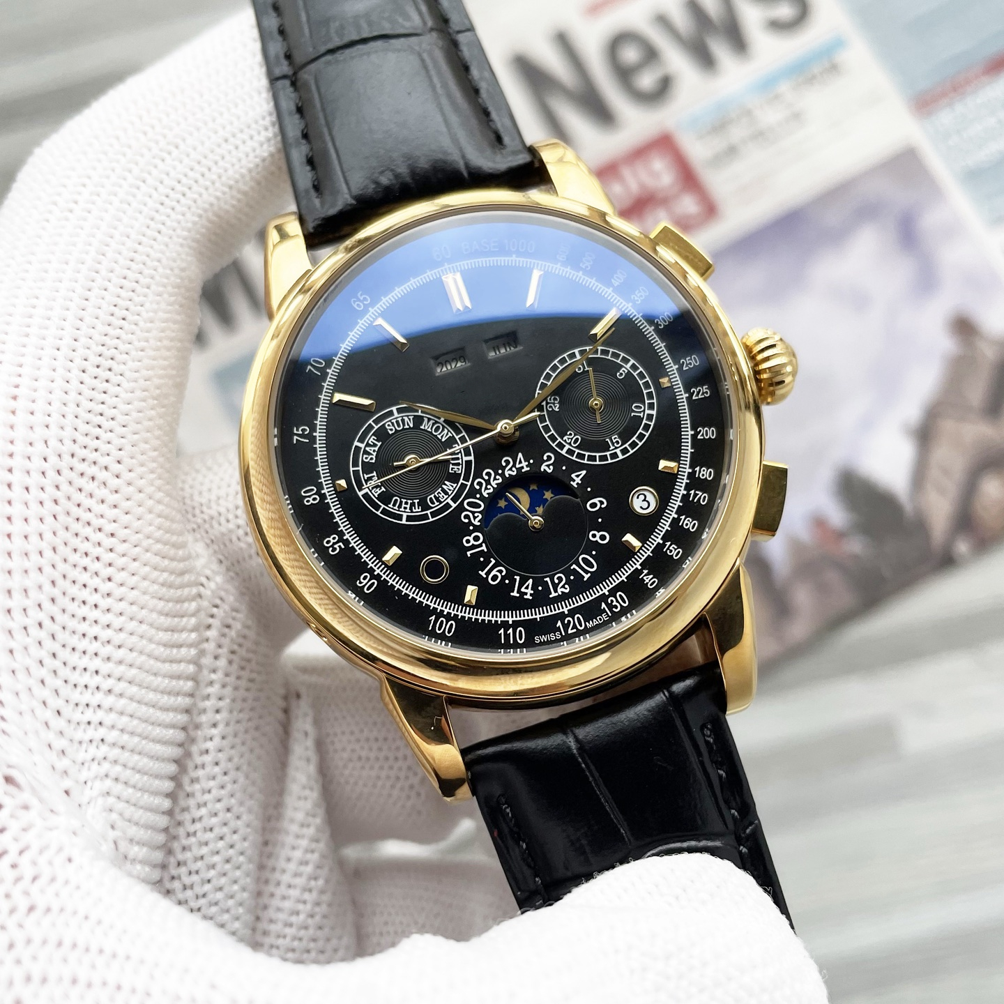 Luxury Mens PPity 5270 Automatic mechanical movement Watches 40MM Men Watch Stainless Steel Case Waterproof Fashion moon phase Montre Wristwatches #