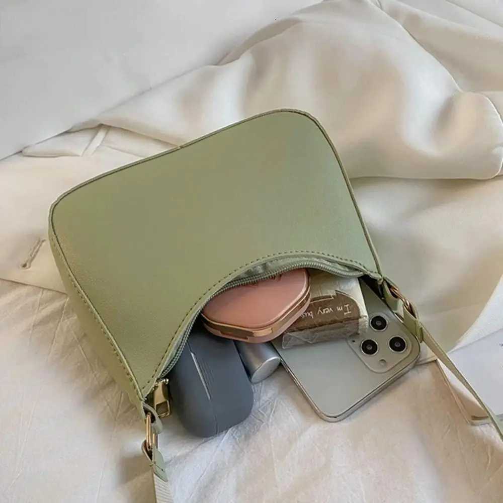 Cross Body Women's Fashion Handbags Solid Color PU Leather Shoulder Underarm Bag Casual Hobos Handbags H261016
