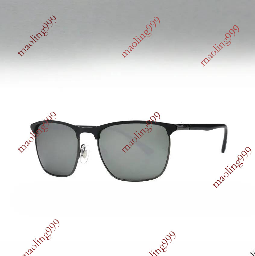 RB3686 Chromance Polarized Sunglasses Men Square Metal Frame Green Lens UV400 Fishing Designer Sun Glasses Box Outdoor Driving Eyewear With Package